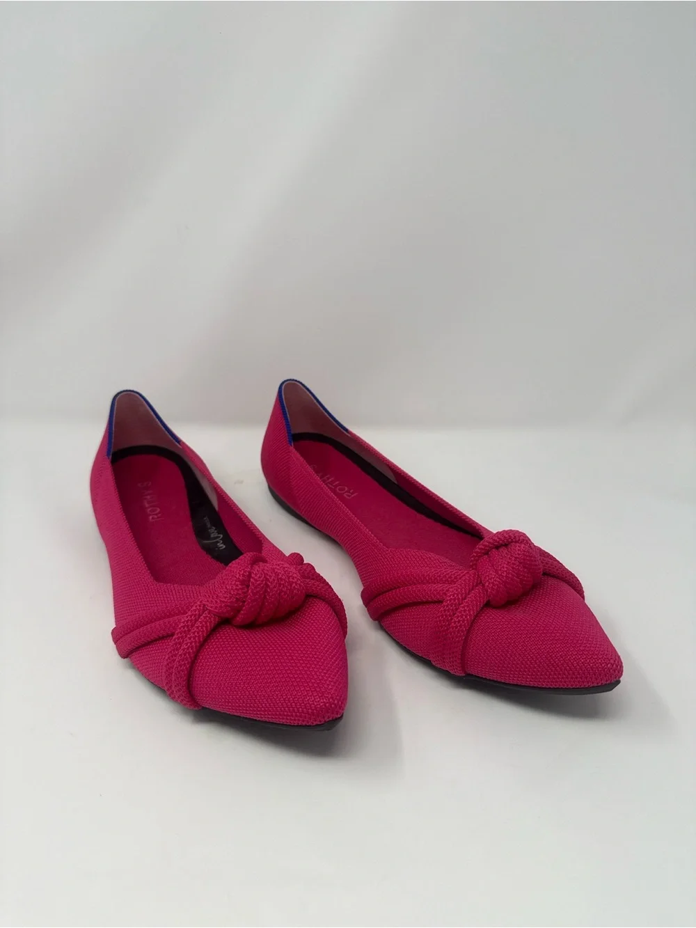 Rothy’s Knot Point II Flats in Hot Pink.  Size 11